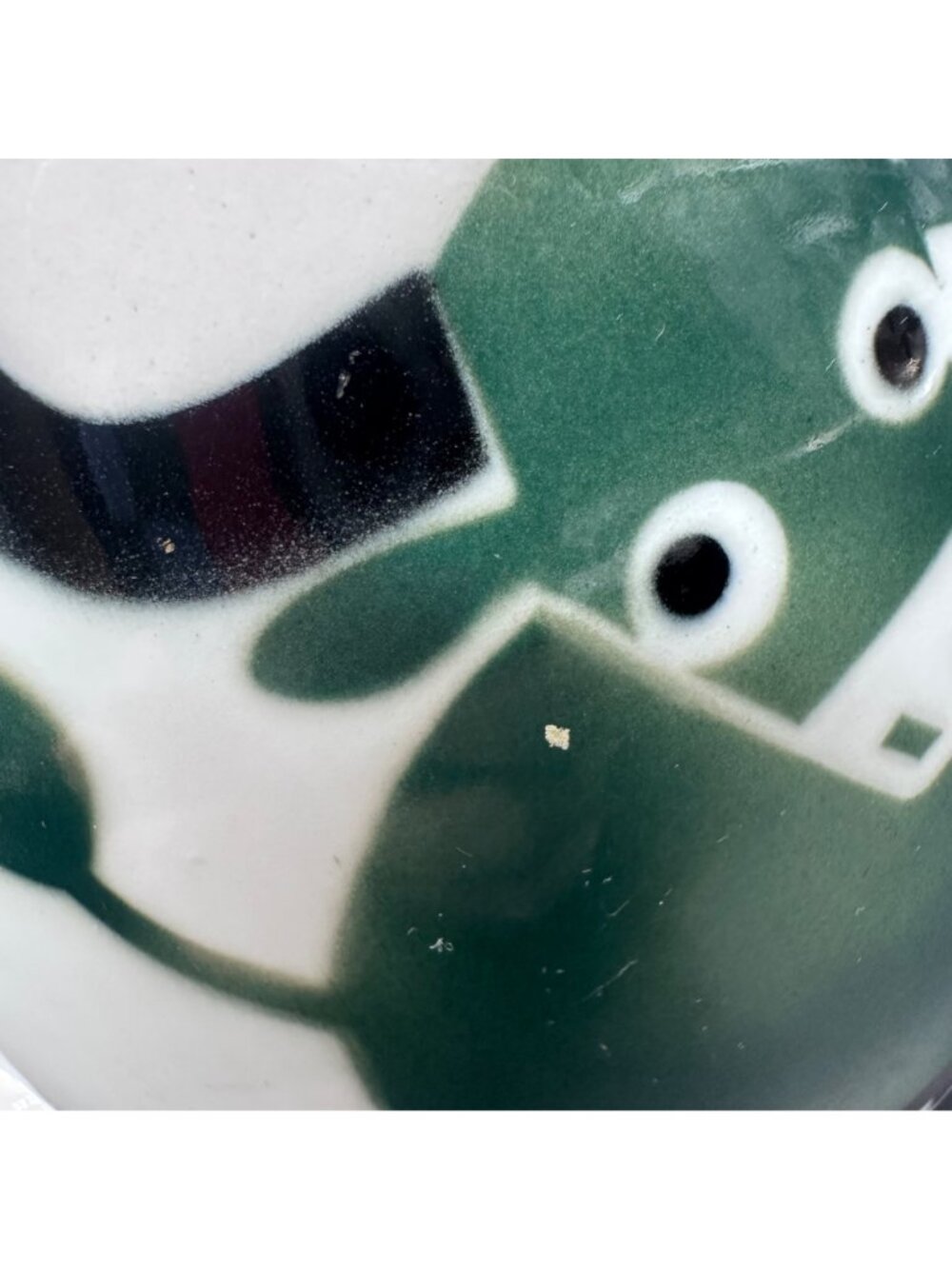 Vintage Arabia Finland Heluna Cow Bull Ceramic Pitcher White Green 48 Oz MCM - Picture 9 of 10